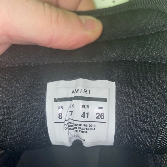 AMIRI Skel Top HI RARE Black/White US 8  EUR 41 - Picture 9 of 10